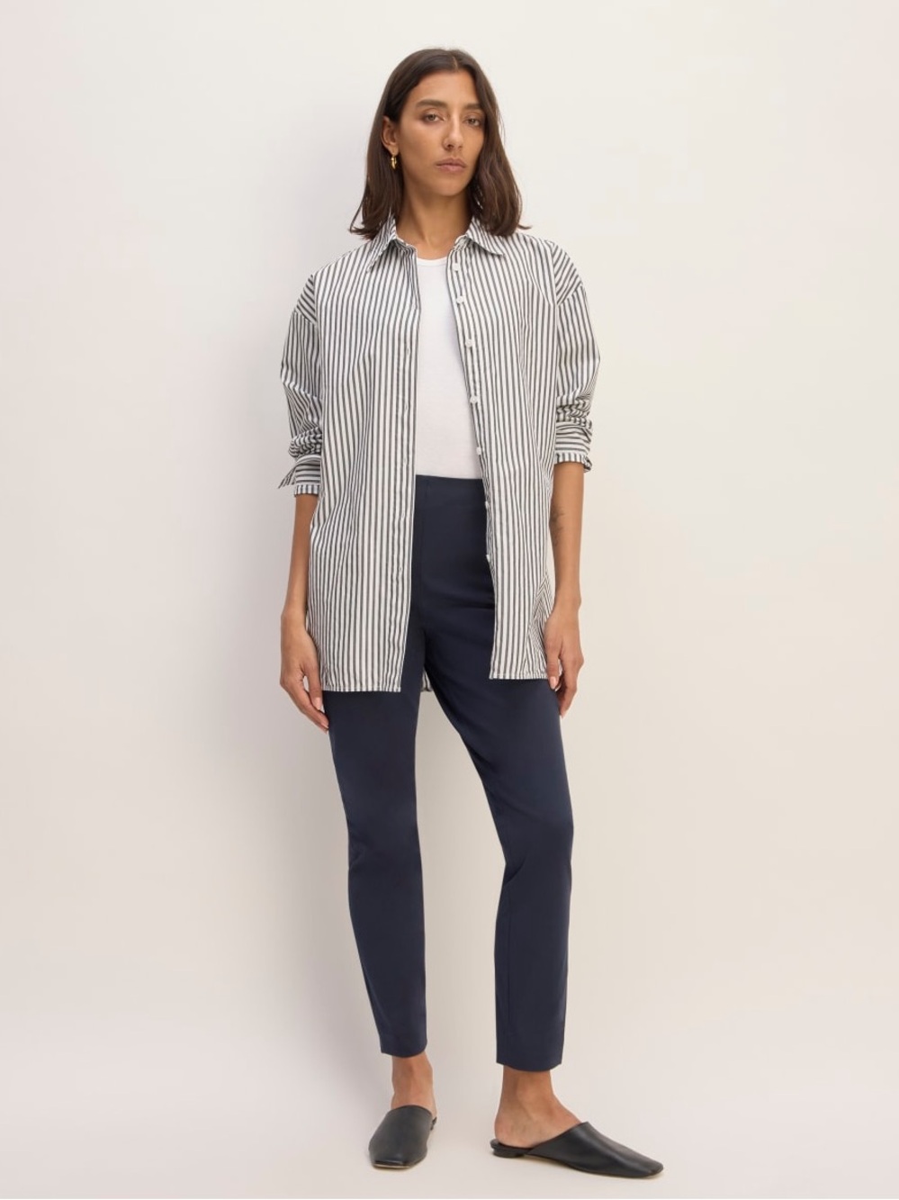 EVERLANE - The Bi-Stretch Work Pants Navy Blue size 12 NWT